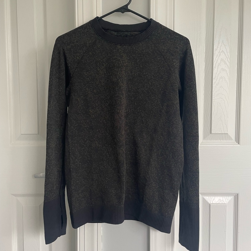 lululemon athletica Black Crewneck Rest Less Lightweight Spring Top